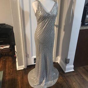 Sliver Ralph Lauren evening dress